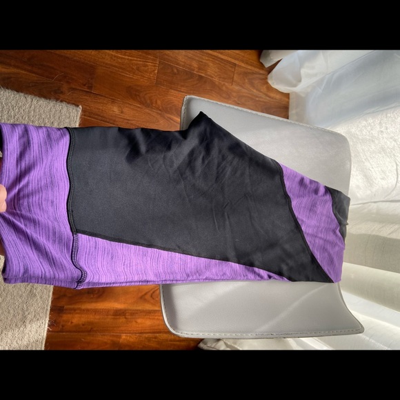 Champion purple and black fitness and workout yoga pants Size large - Picture 5 of 7